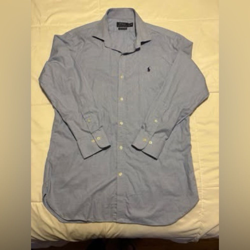 Polo by Ralph Lauren Light Blue Slim Fit Dress Shirt